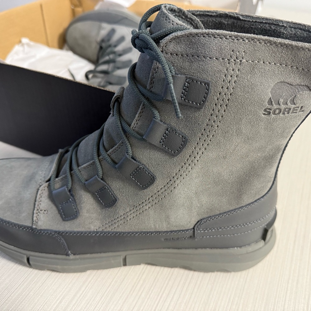 Sorel Gray Lace-Up Boots